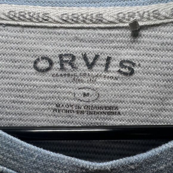 Orvis Sweater Men's Size M Medium Light Blue Classic Collection Pullover Crew - Picture 4 of 6
